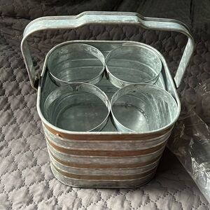 Rustic Galvanized Metal caddy